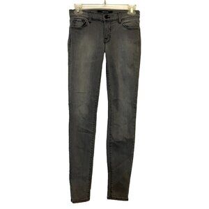 J Brand Womens Jeans Skinny Leg Onyx Gray Denim Size 27 Low Rise